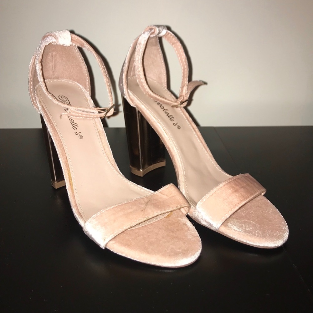 Light Pink/ Baby Pink Ankle Strap Heels